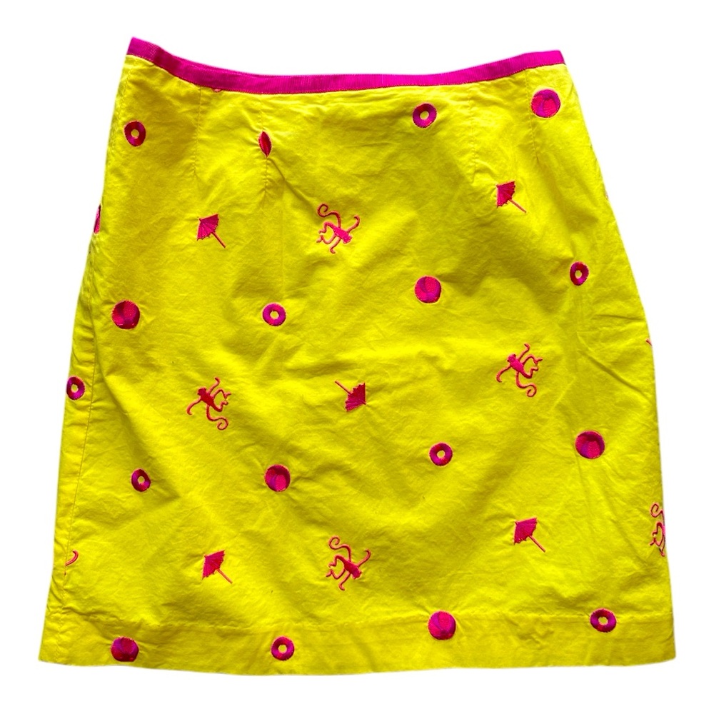 Lily Pulitzer (Vintage) Yellow and Pink Skirt Size 2